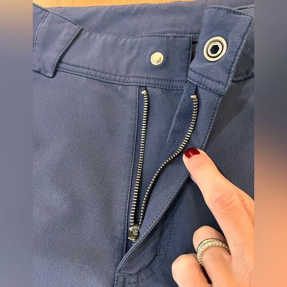 Men’s Ski Hiking Softshell Pants Navy Stretch Outdoor 30x34.5 Lululemon Wet Dry - Picture 5 of 12